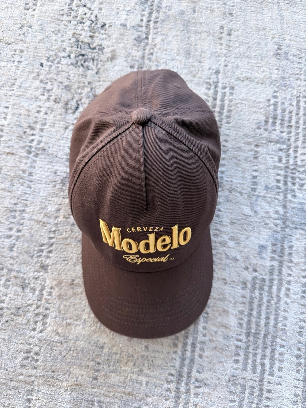 Lucky Brand Brown Baseball Cap with Gold Modelo Embroidery